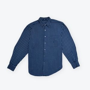 Nautica Mens Medium Black Flannel Cotton Shirt
